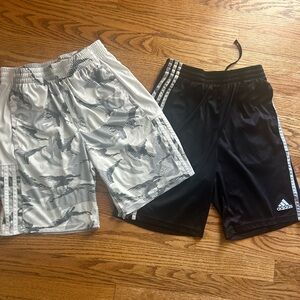 Adidas Boys Gray and Black Shorts Set
